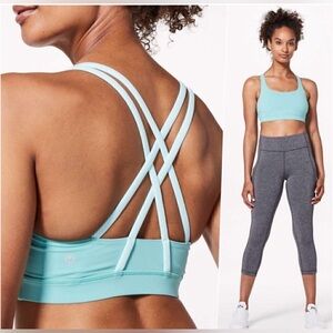 Lululemon Athletica Aqua Strappy Sports Bra
